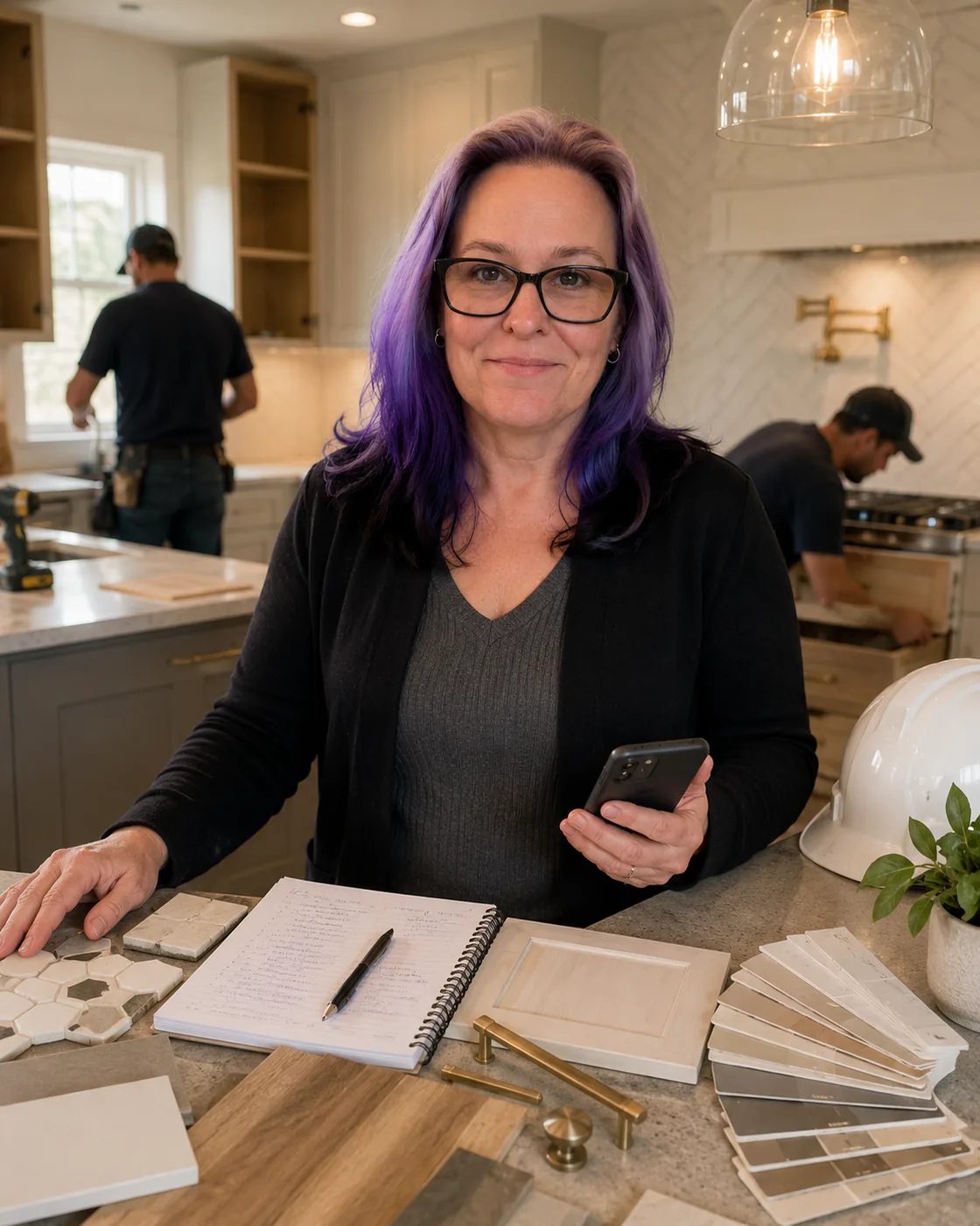 Kirsten Read coordinating a renovation project